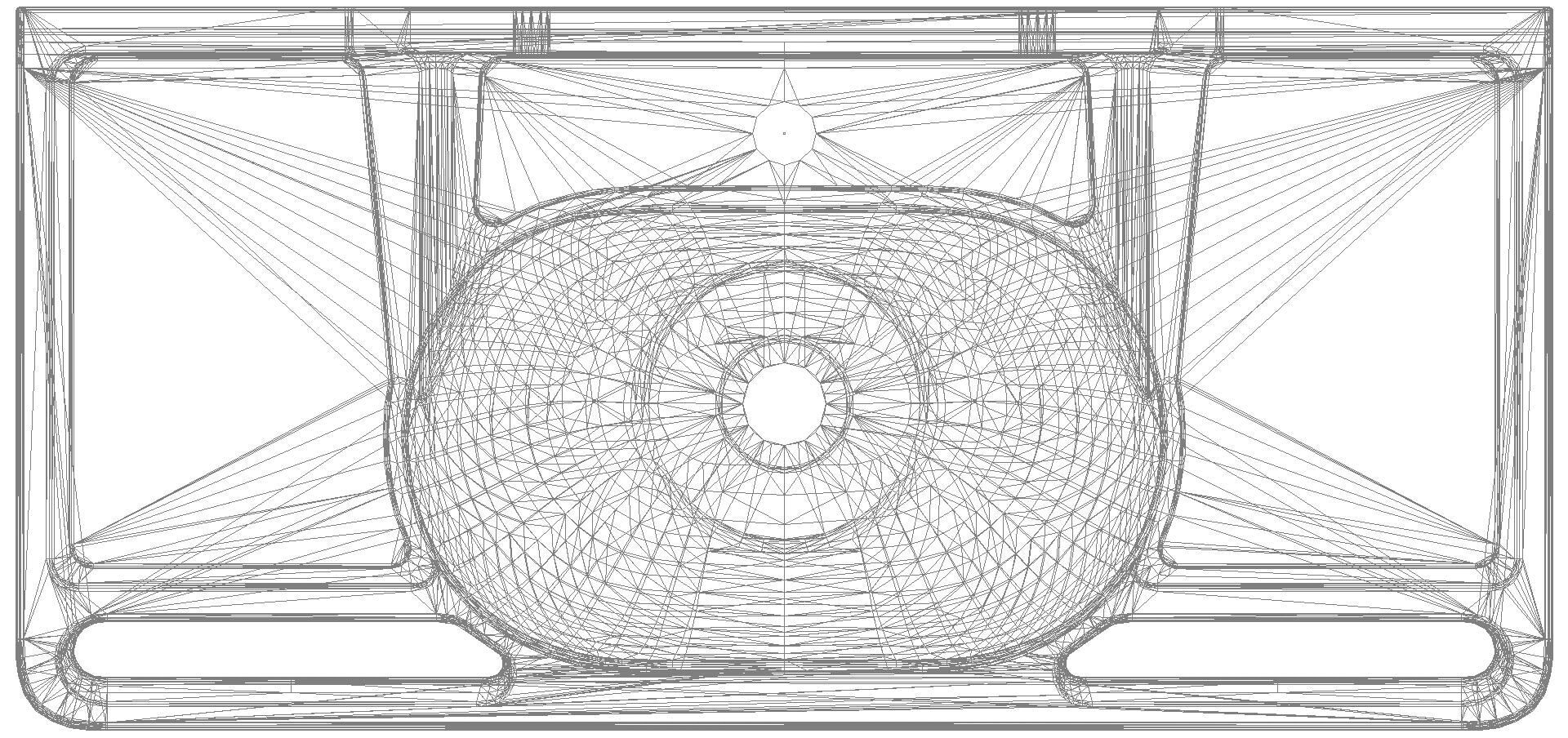 HEWI Waschtisch, Schwallkante, runde Mulde, 850x400mm, 1 HL