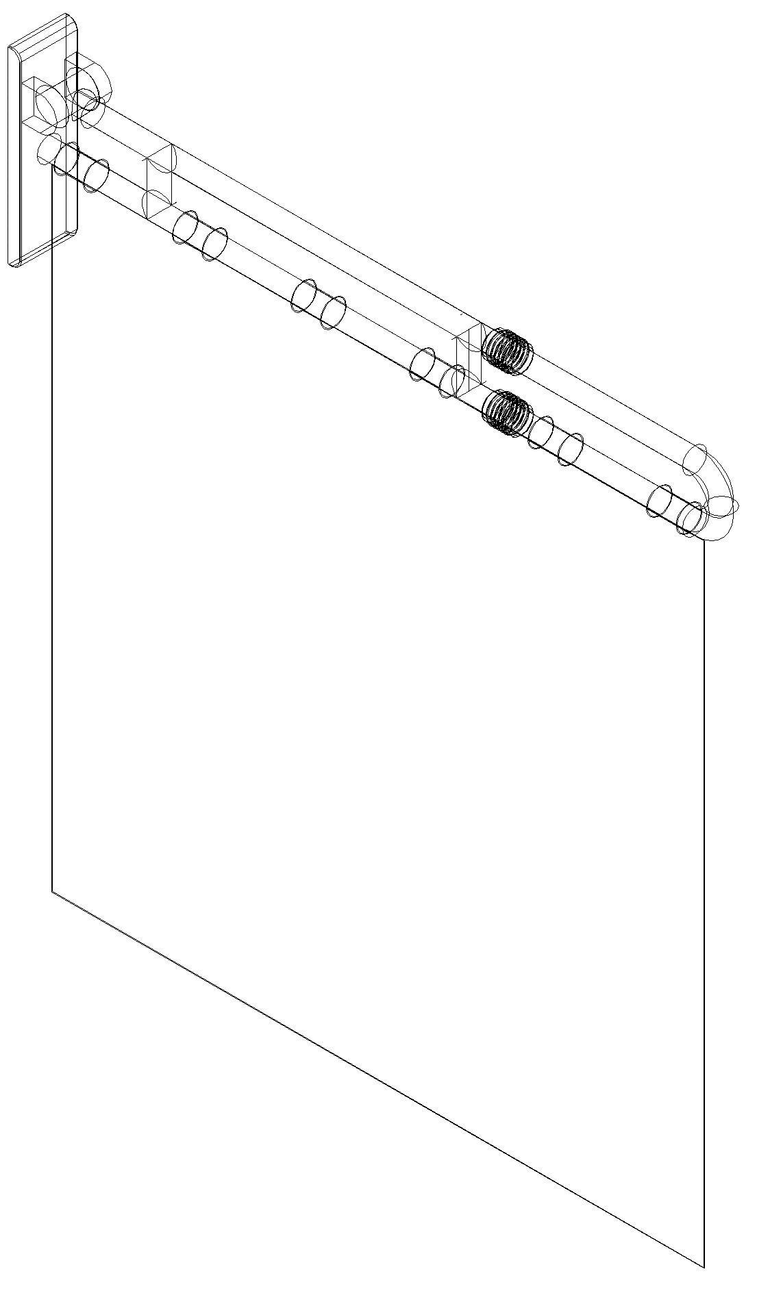 HEWI Duschspritzschutz Ser 801 uni kieselgrau, Polyester anthrazgr