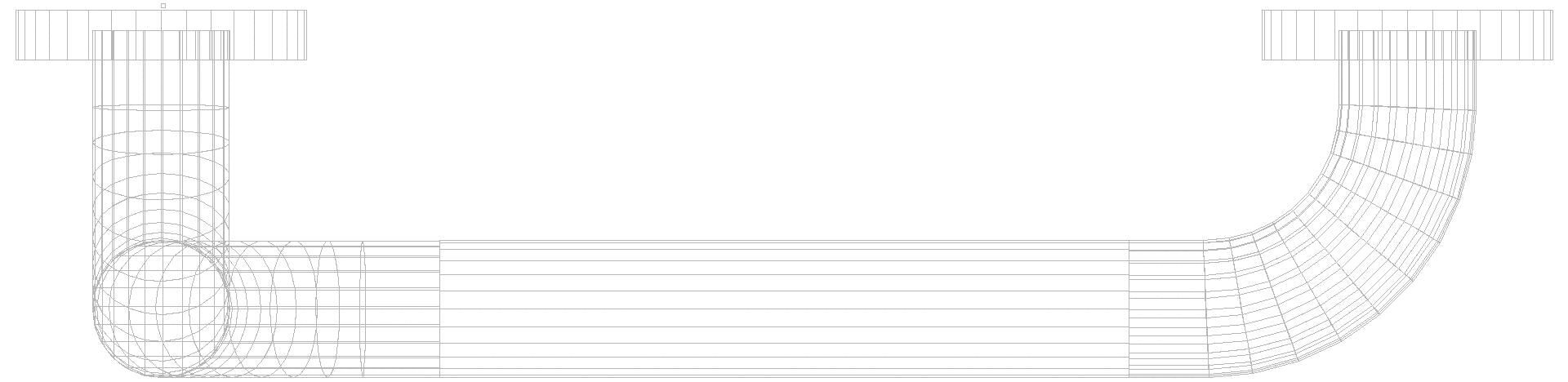 HEWI Winkelgriff Ser 805, Edelstahl, d:33mm, AM:600mm W:300mm re