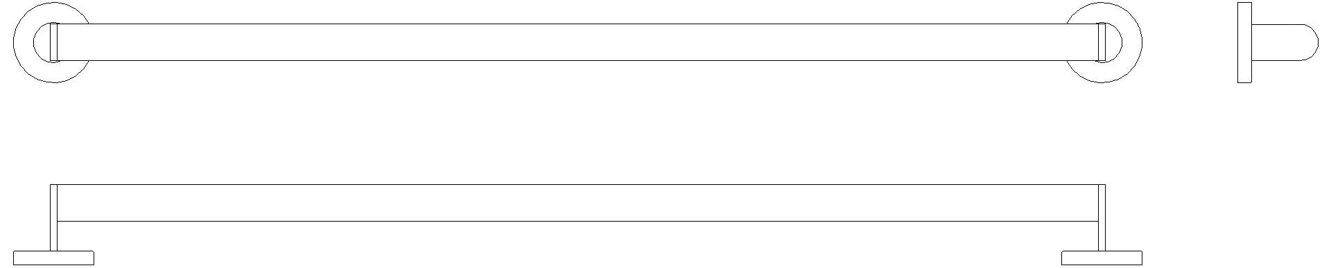 HEWI Haltegriff, d:32, L=914mm, PVD schwarzchr glzd