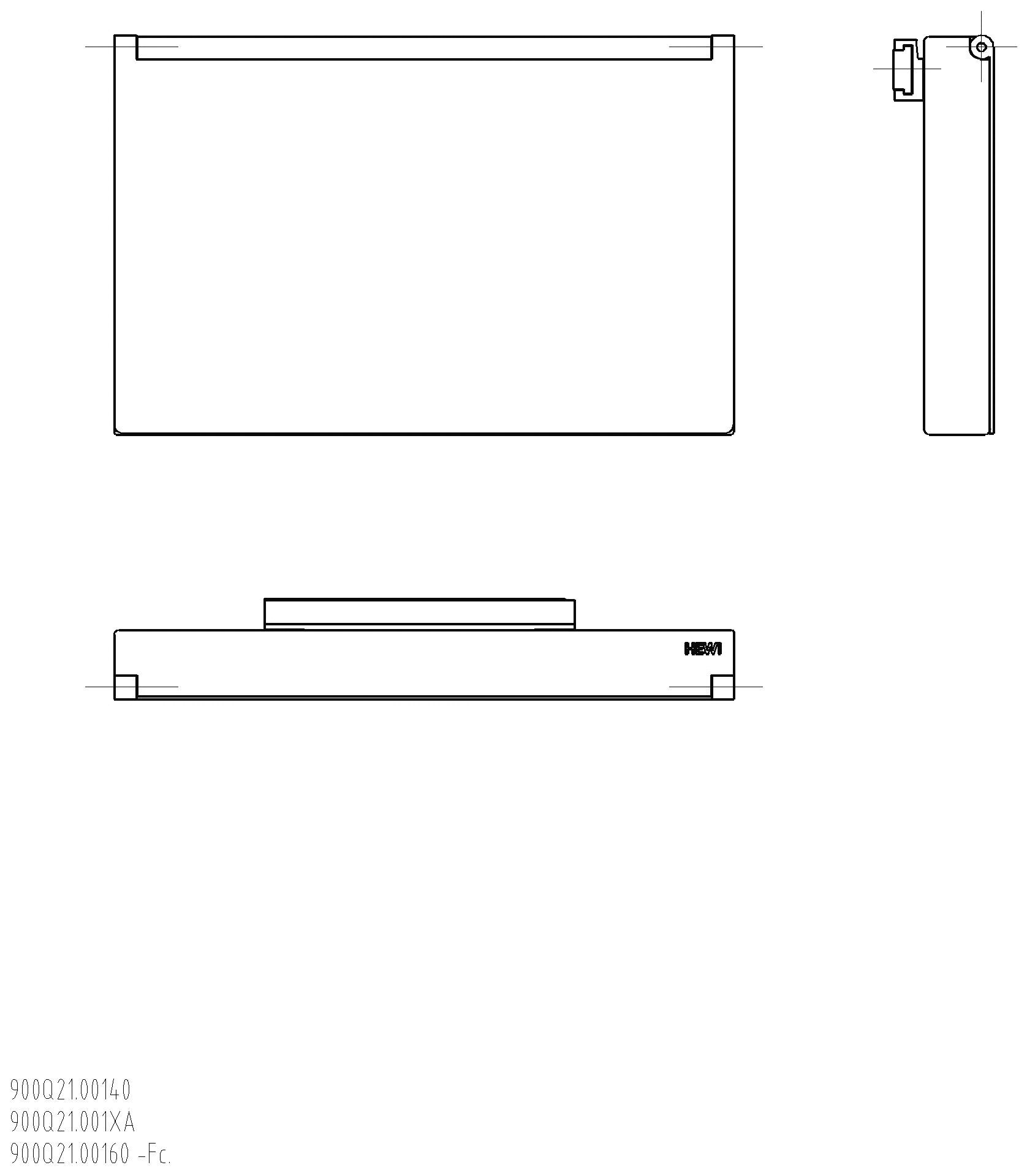 HEWI WC-Papierhalter Sys 900 Q, m. Deckel, PVD schwarzchr glzd