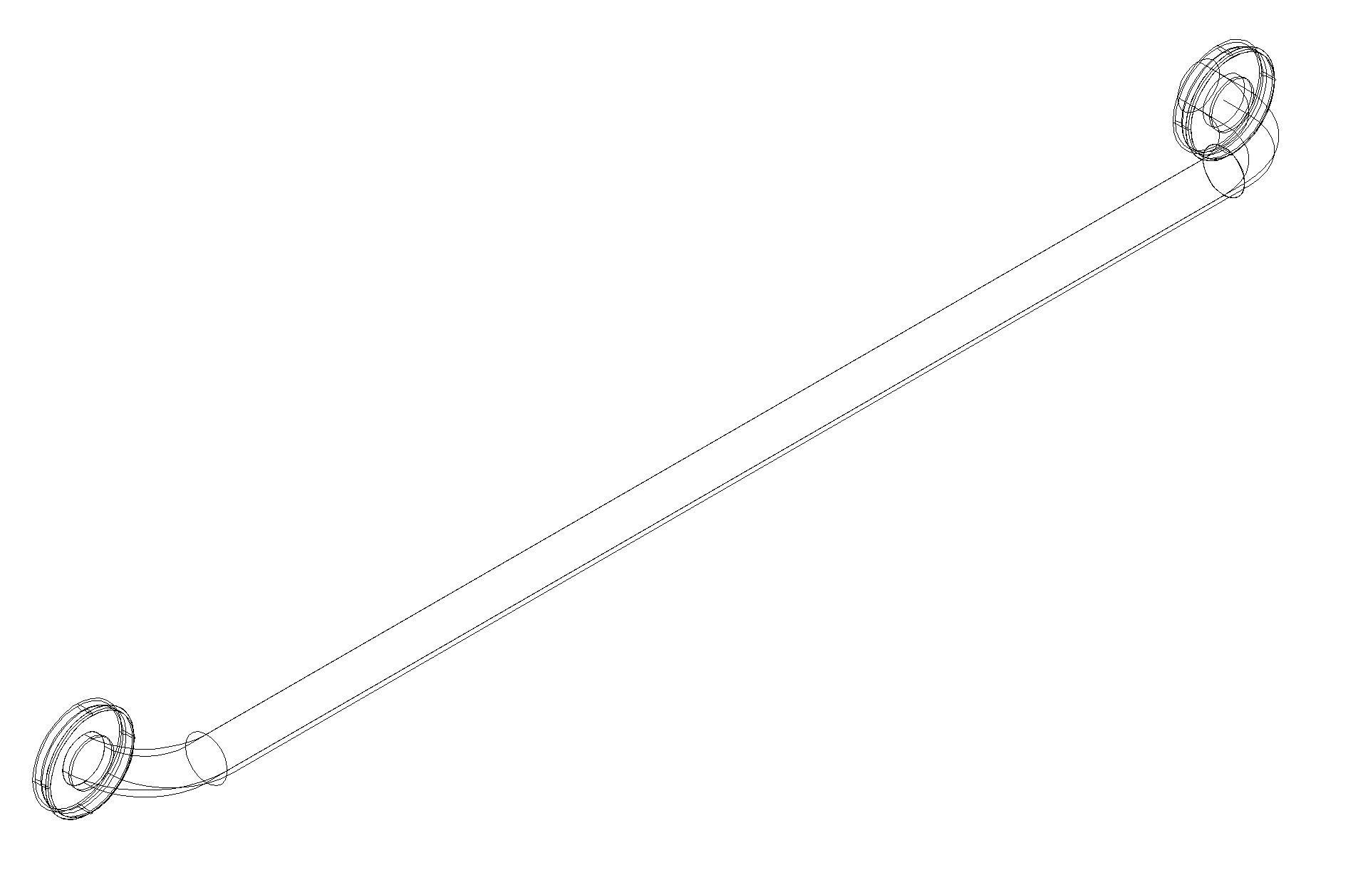 HEWI Haltegriff Ser 801 d:33, AM:900mm. BM211.2 signalweiß