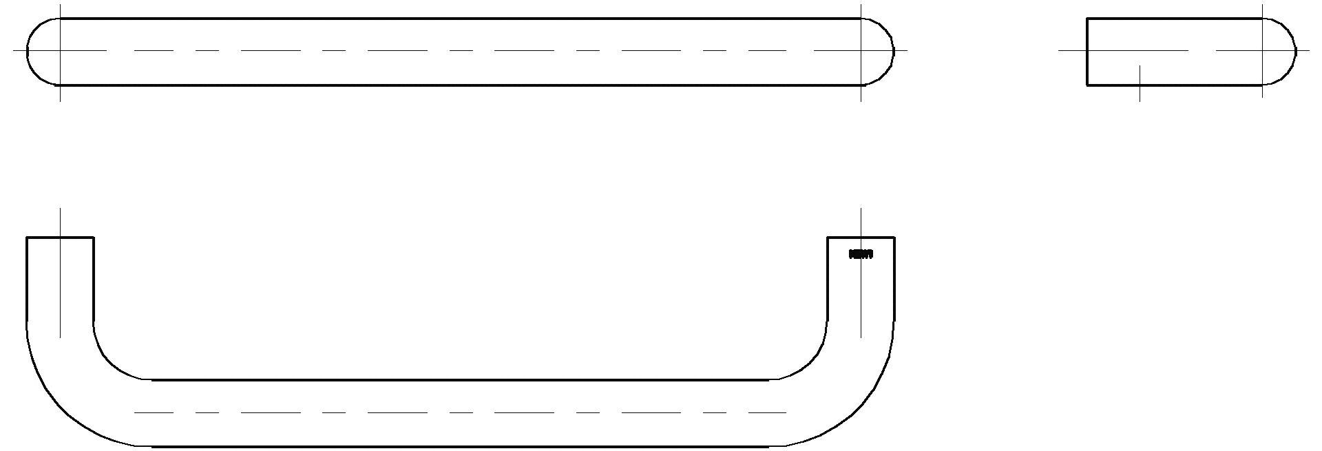HEWI Haltegriff, d:25, L:300mm Ser 480, pulverbeschichtet dgrau tma