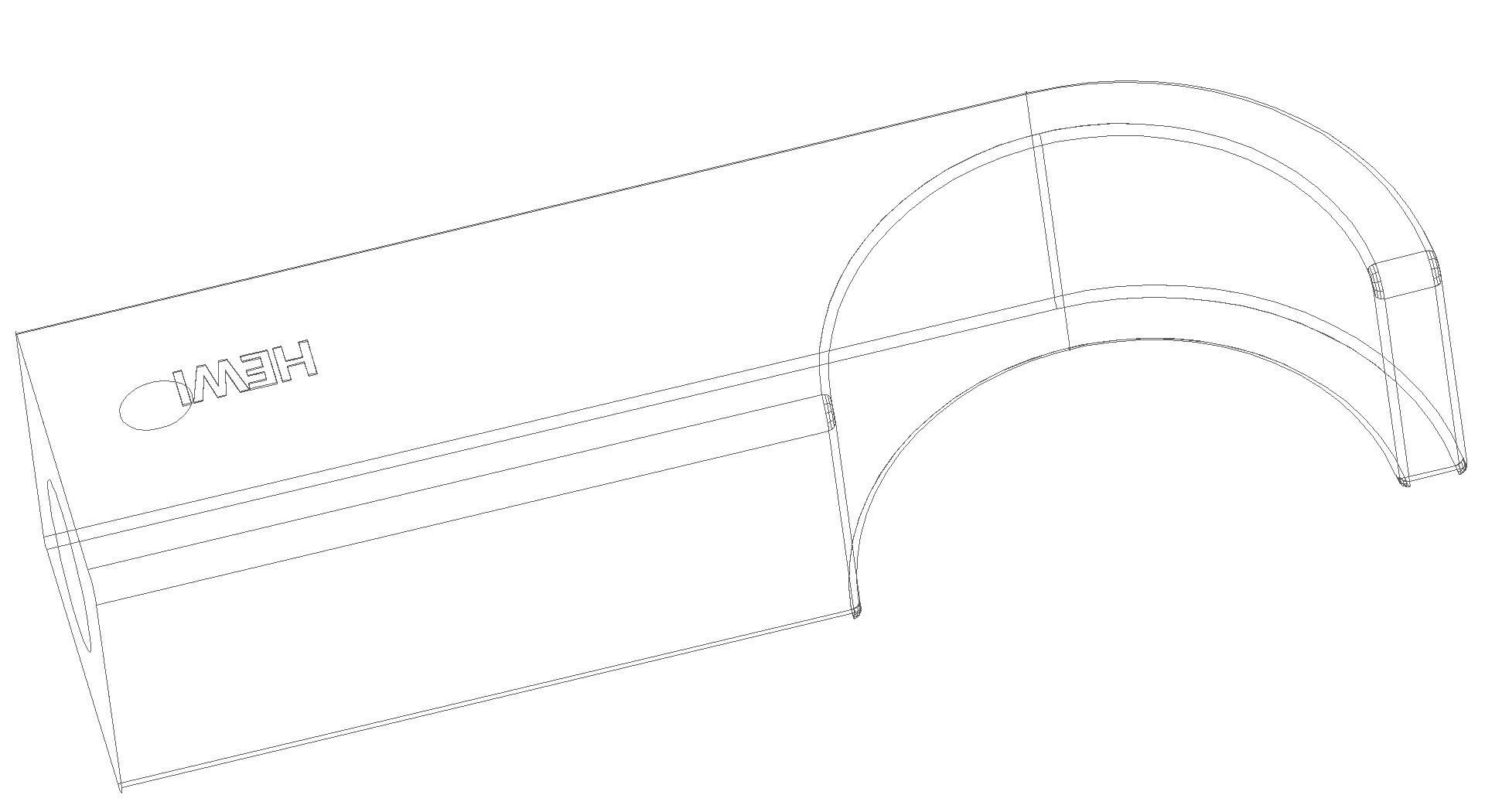 HEWI Haken Sys 800, chrom, Tiefe: 80mm