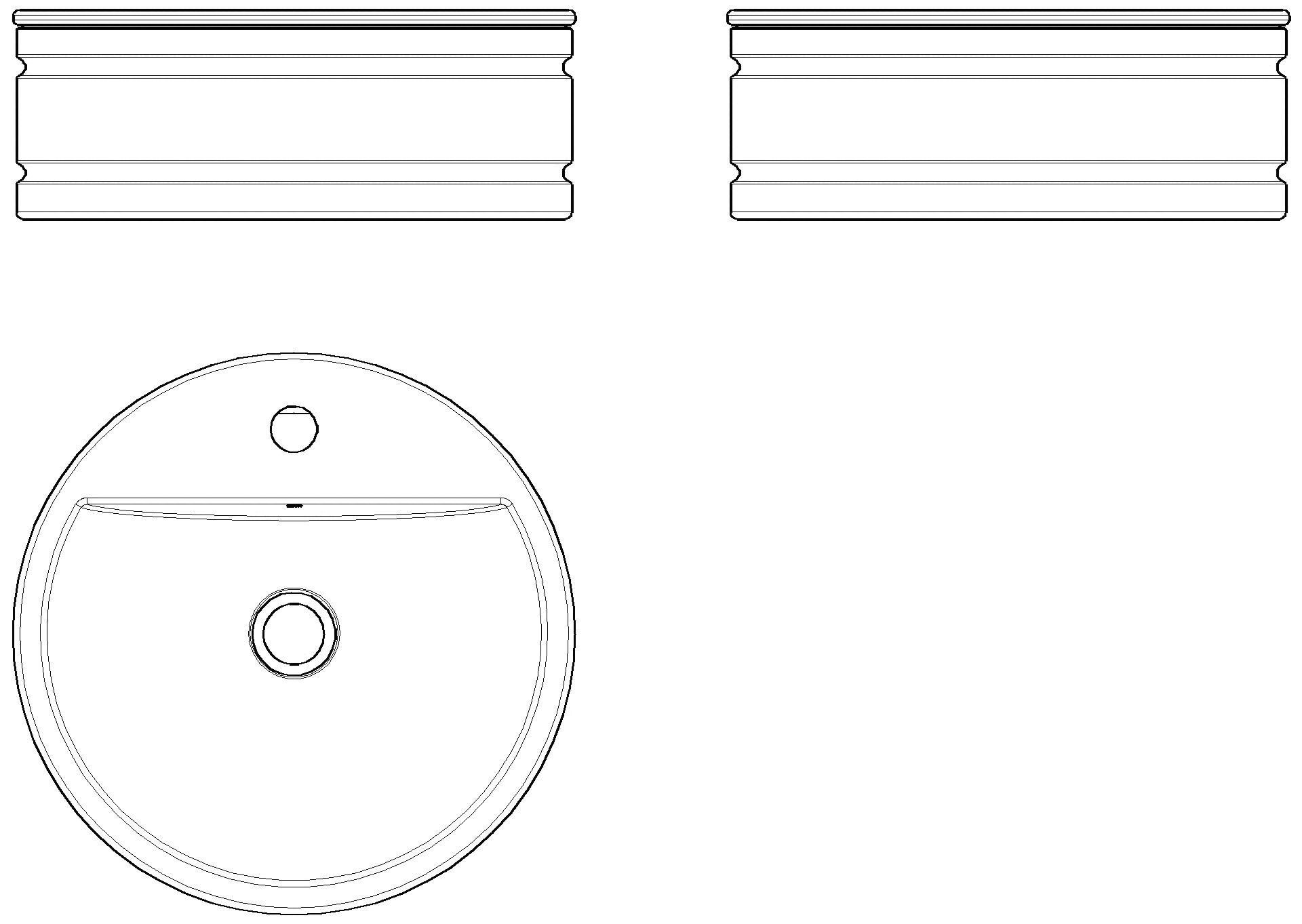 HEWI Waschtisch DUO, glänzend, Aufsatz, einfarb.,1HL,o.ÜL weiß