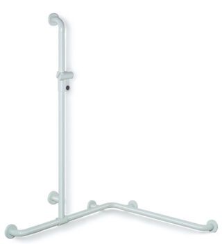 HEWI active+ Duschhandlauf mit verschiebbarer Brausehalterstange der Serie 801