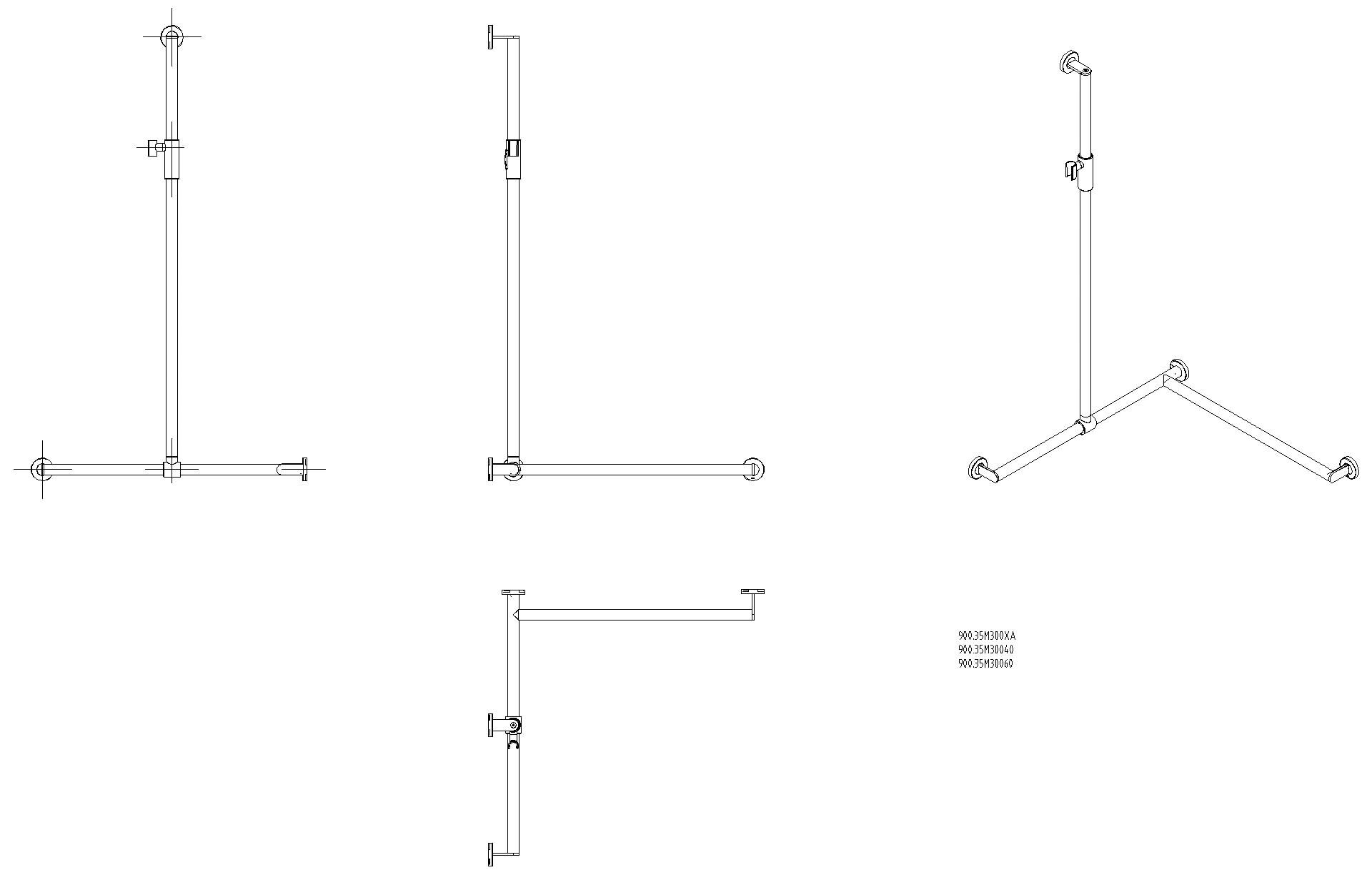 HEWI DUHA, d:32,re, A1:1250, W1/W2:765, PVD, Br.H.mag. schwarzchr glzd