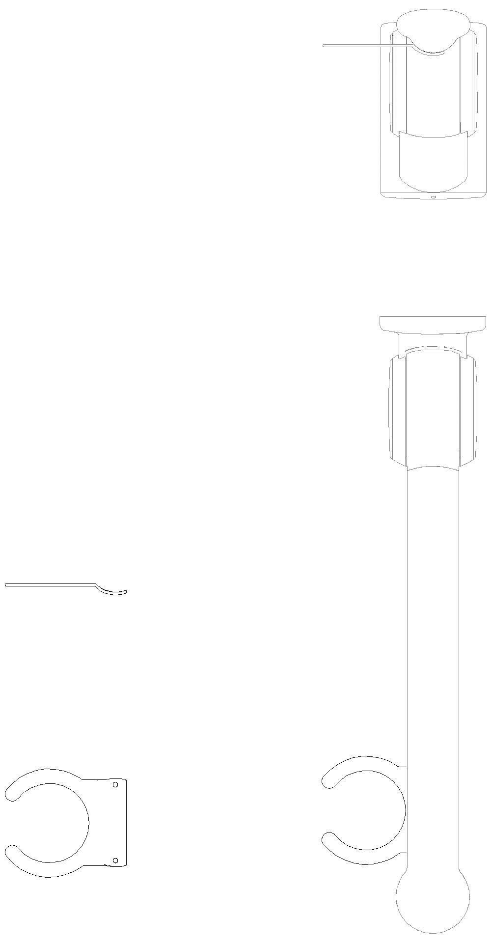 HEWI Aufrüsts. Gehhilfenhalter SK-Griff LifeSystem anthrazgr hgl