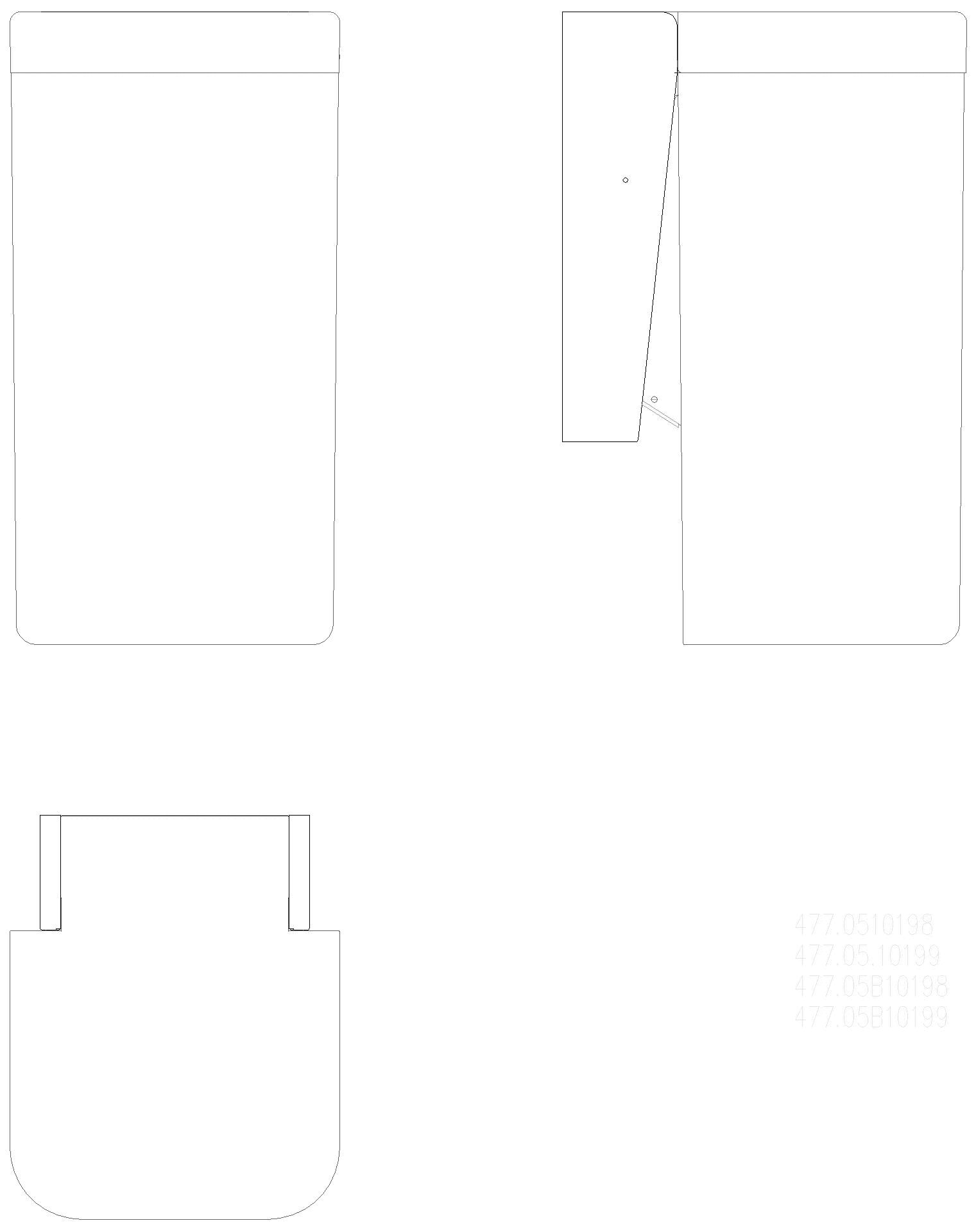 HEWI Hygieneabfallbehälter Kniebetät. Korpus Fb 98, Rahmen anthrazgr