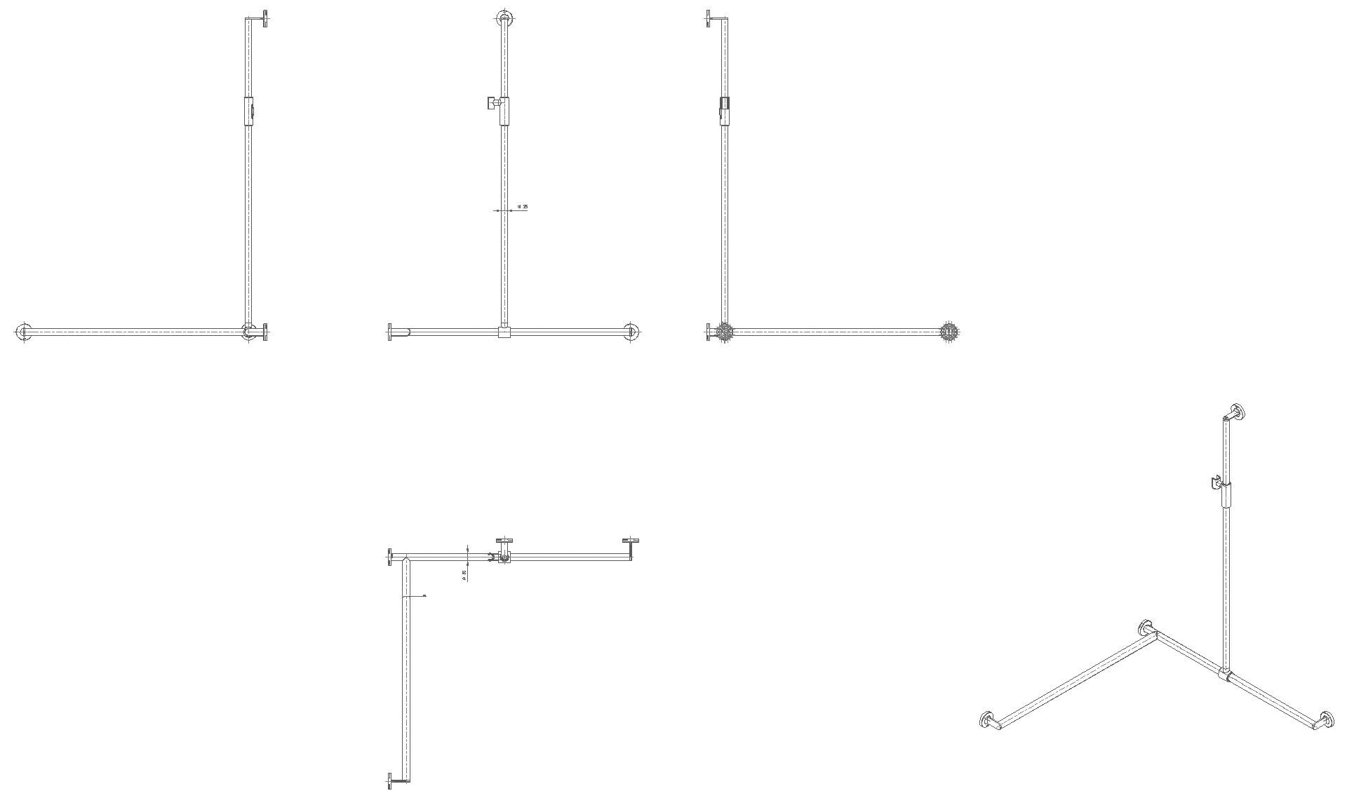 HEWI DUHA, d:25/30, A1:1250, W1/W2:965, li, plvb, Br.H.mag. schw tiefmatt