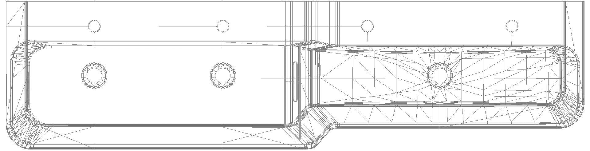 HEWI WT 1800mm,oberes Becken li 4HL, alpin, Stauscheibe grün