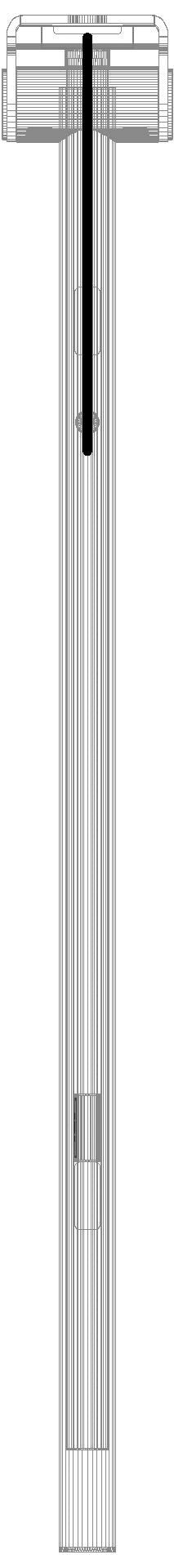 HEWI SK-Griff Duo (A), li, 900, WC-Spül/ FKT(E-Ausf.),PVD nickel gebü.