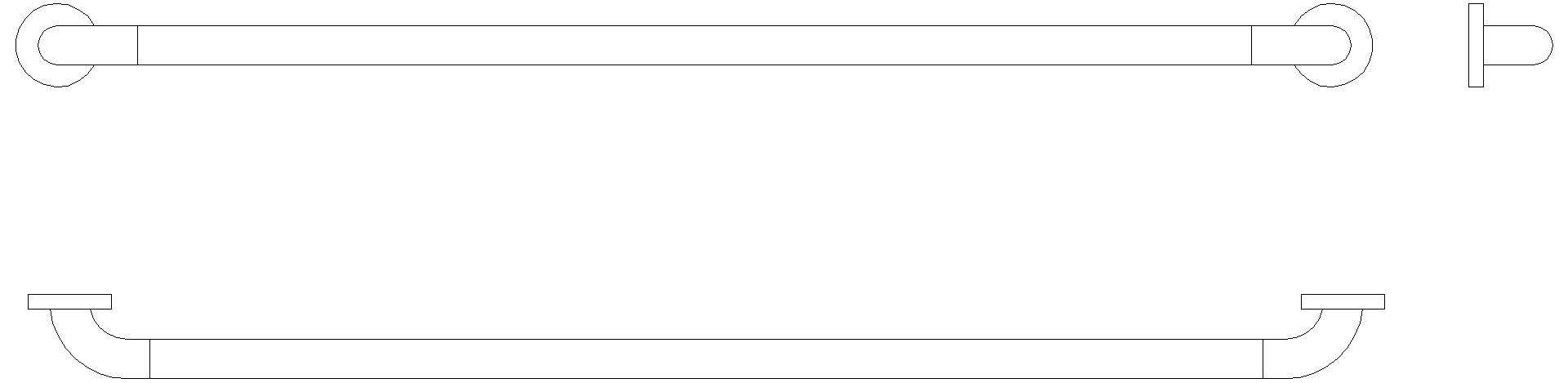 HEWI Haltegriff AM:42 inch, d:33 chromoptisch beschichtet