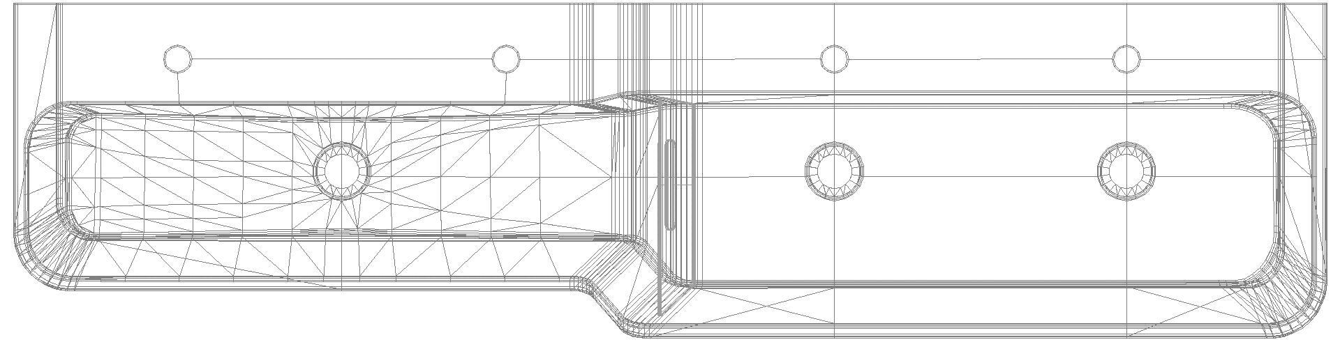HEWI WT 1800mm,oberes Becken re 4HL, alpin, Stauscheibe blau