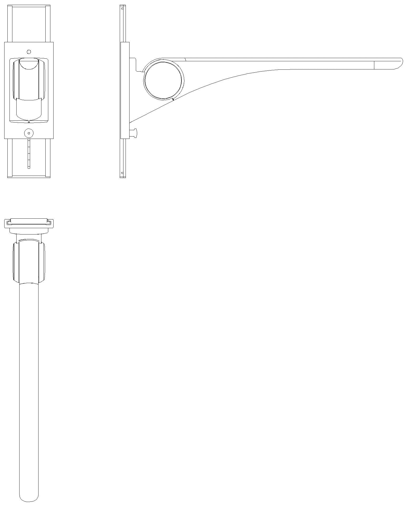 HEWI Stützklappgriff Basic,850 mm mit Höhenverstellung weiß hgl-wem