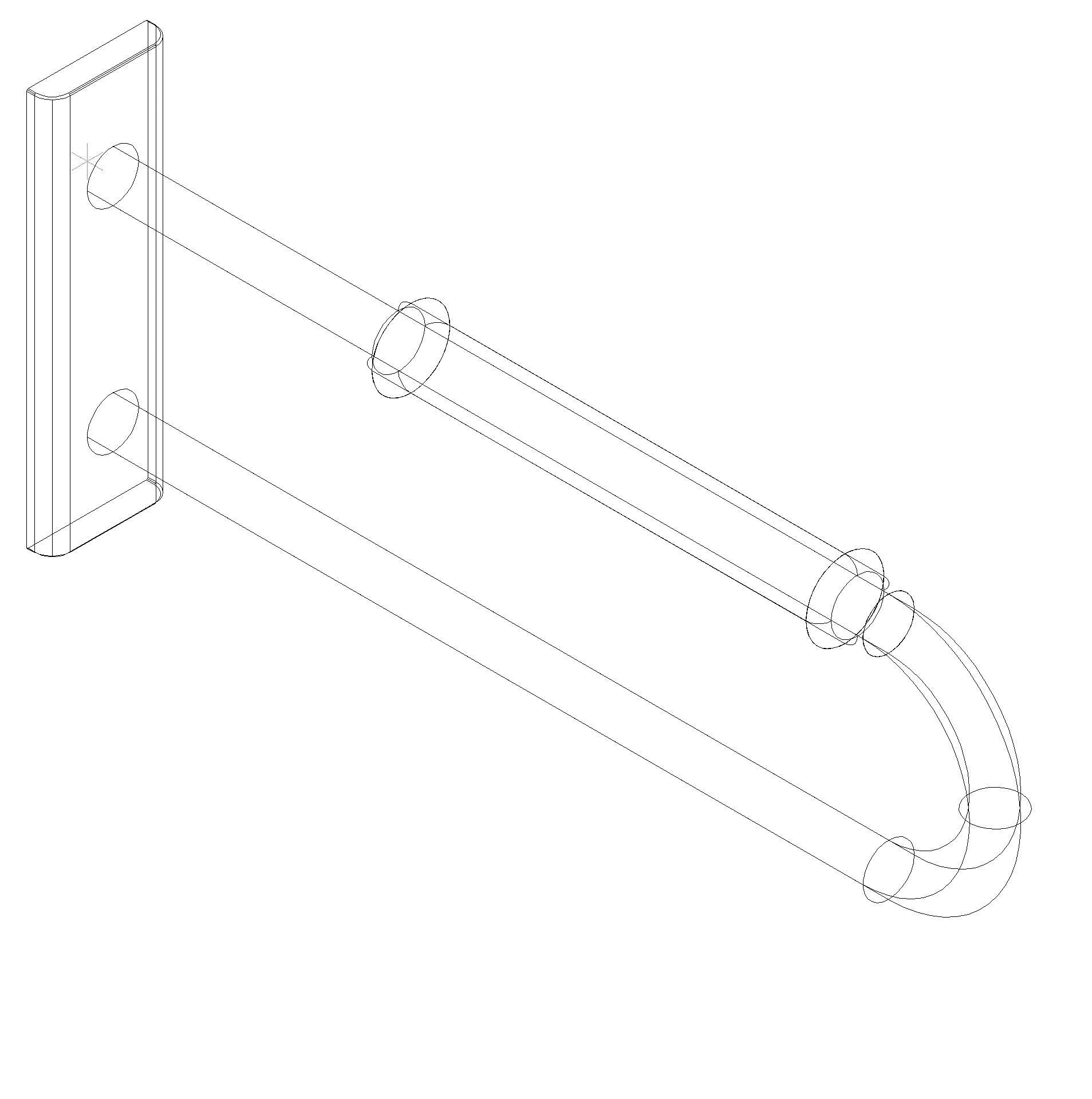 HEWI Wandstützgriff Ser 801, L:600mm, mit Armpolster aquablau