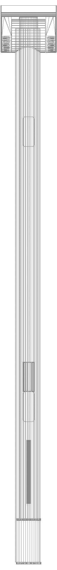 HEWI SK-Griff Duo (B), re, PRH, 750, (Funk),chrom