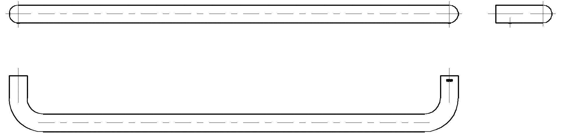HEWI Haltegriff, d:25, L:600mm Ser 480, pulverbeschichtet dgrau tma