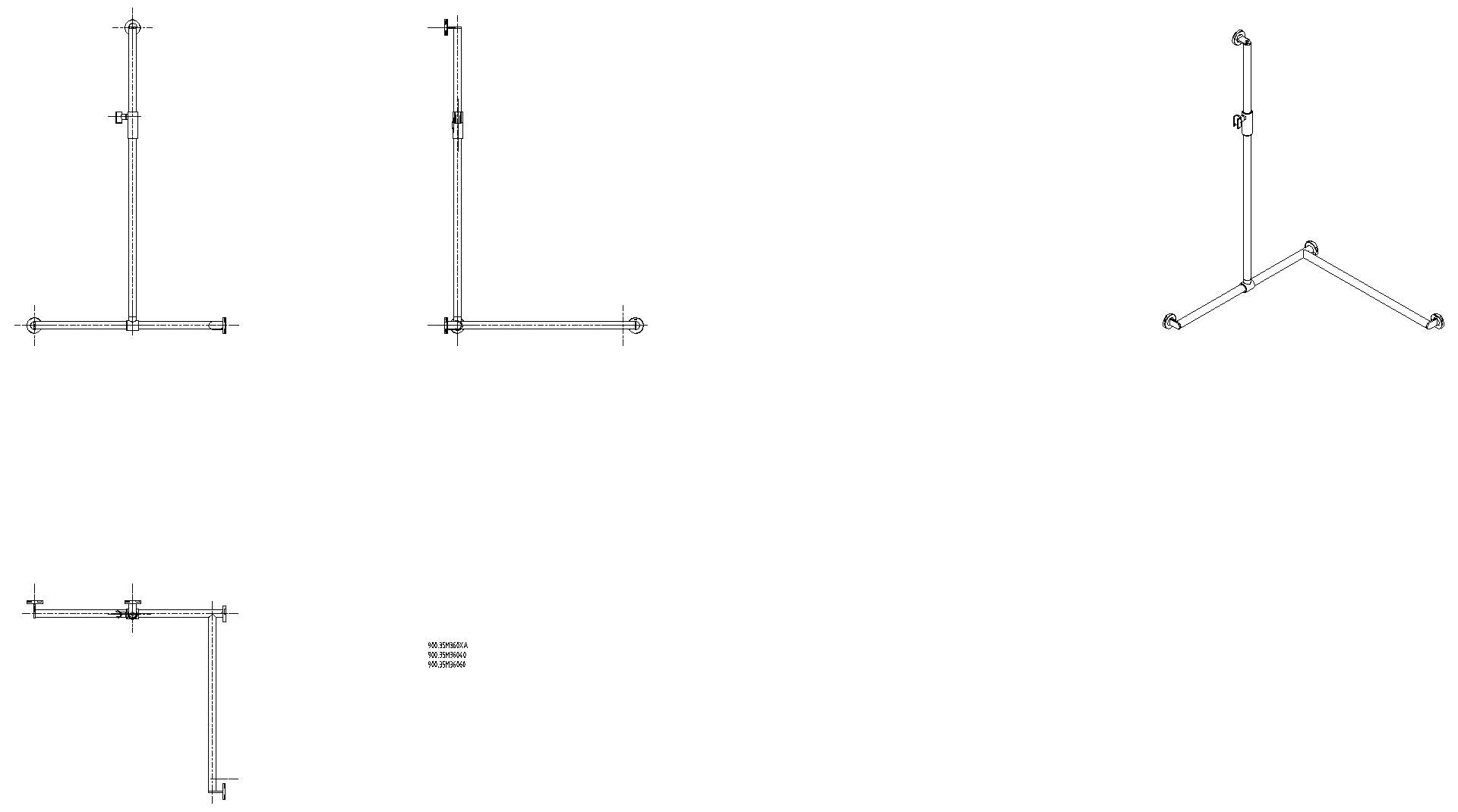 HEWI DUHA, d:32,re, A1:1250, W1/W2:800, plvb, Br.H.mag. schw tiefmatt