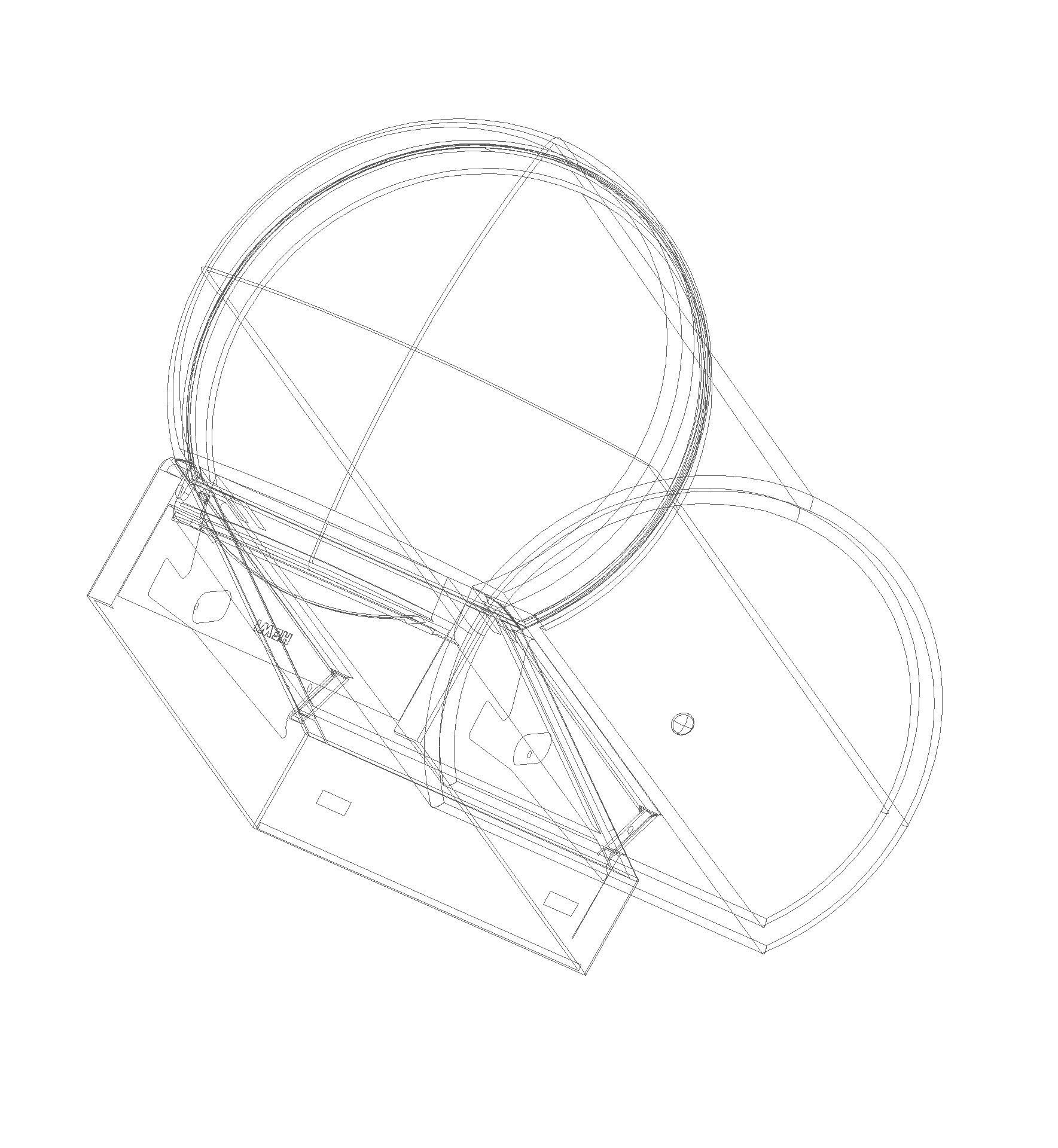 HEWI Abfallbehälter Ser 477, matt, Kniebetätigung signalweiß