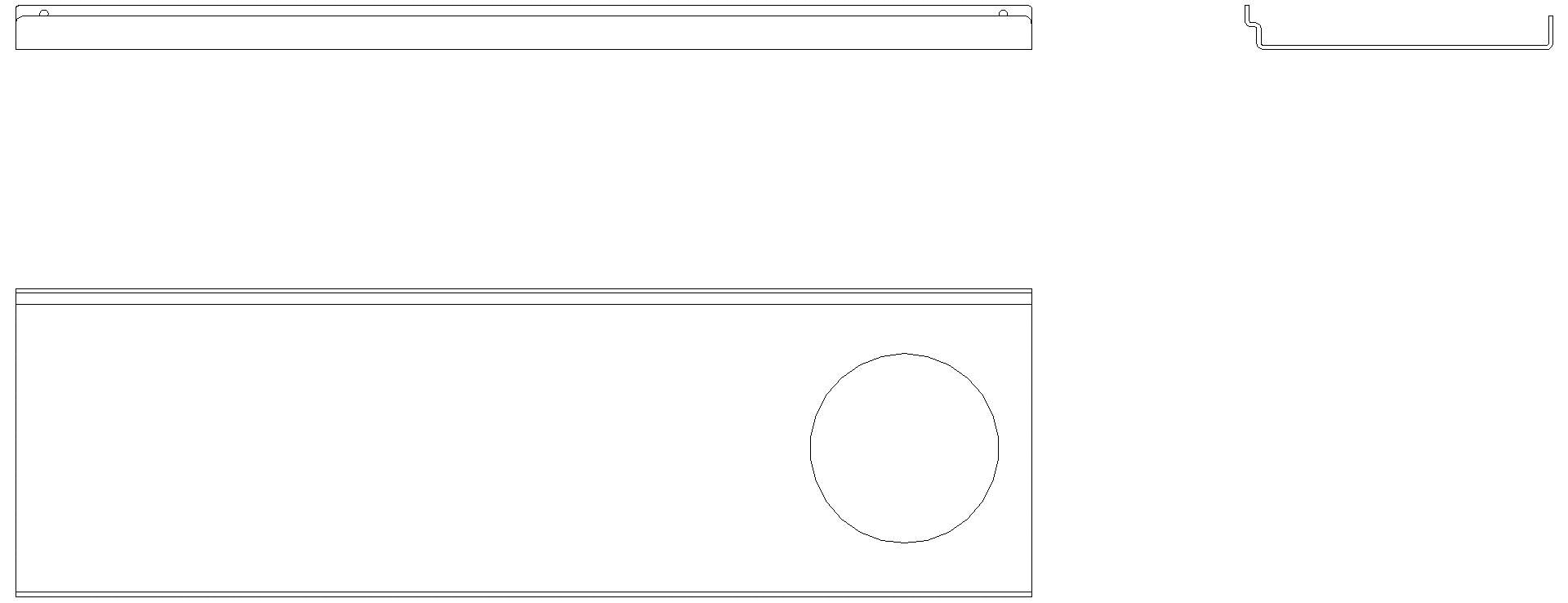 HEWI Ablage Loch rechts, 360mm, plvb schw tma