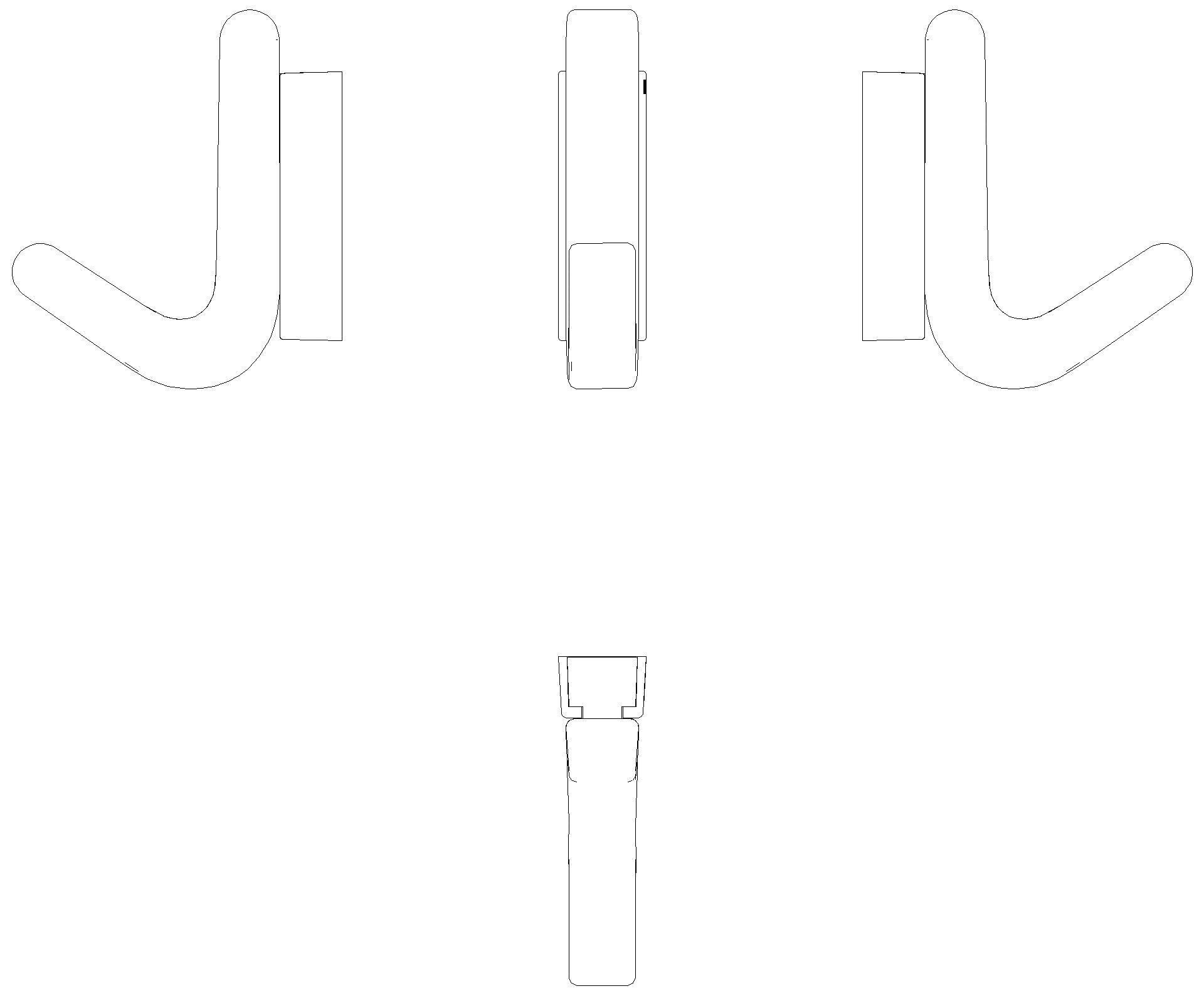 HEWI Einzelhaken S477, hart/glänzend rubinrot