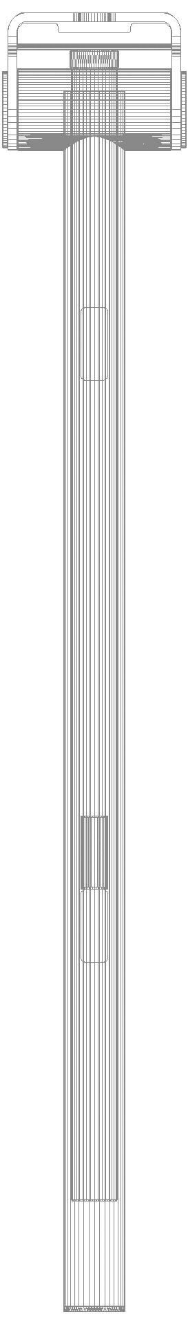 HEWI SK-Griff Duo (A), li, 700, WC-Spül (Funk), plvb dgrau tma