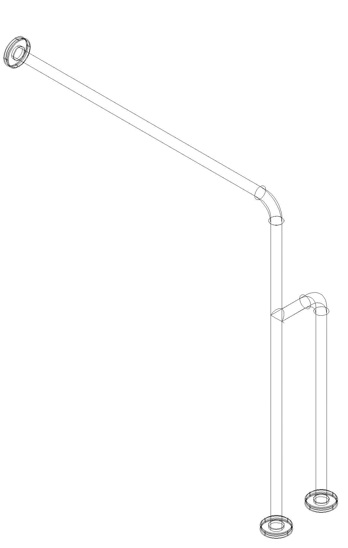 HEWI Boden-Wandstützgriff Ser 801, d:33, W1:834mm, AM1:850mm felsgrau
