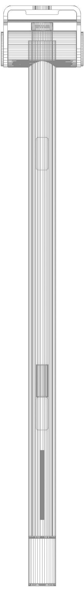 HEWI SK-Griff Duo (A), re, PRH, 700, WC-Spül(Funk),schliff
