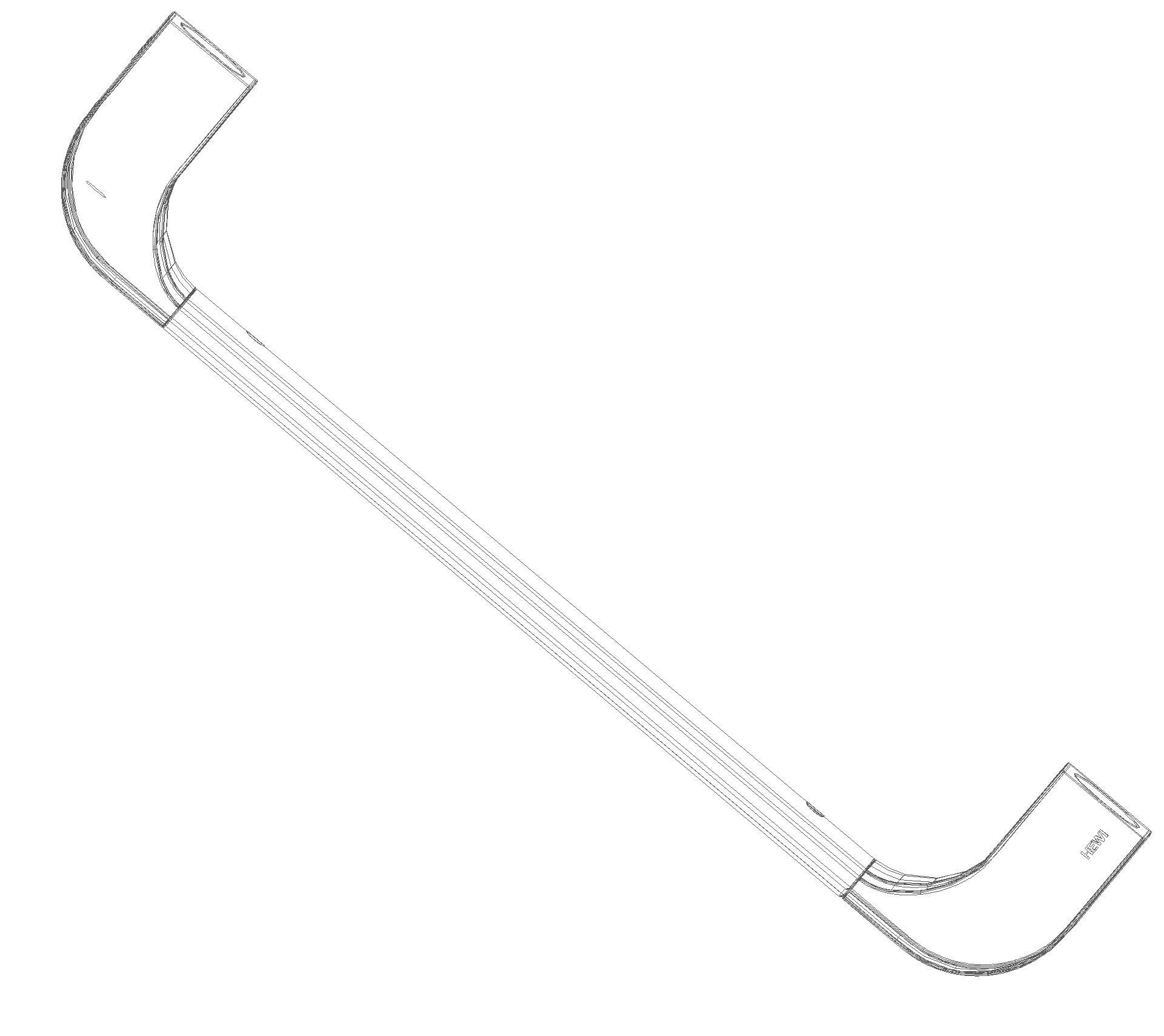 HEWI Haltegriff Sys 800, chrom, AM:300mm