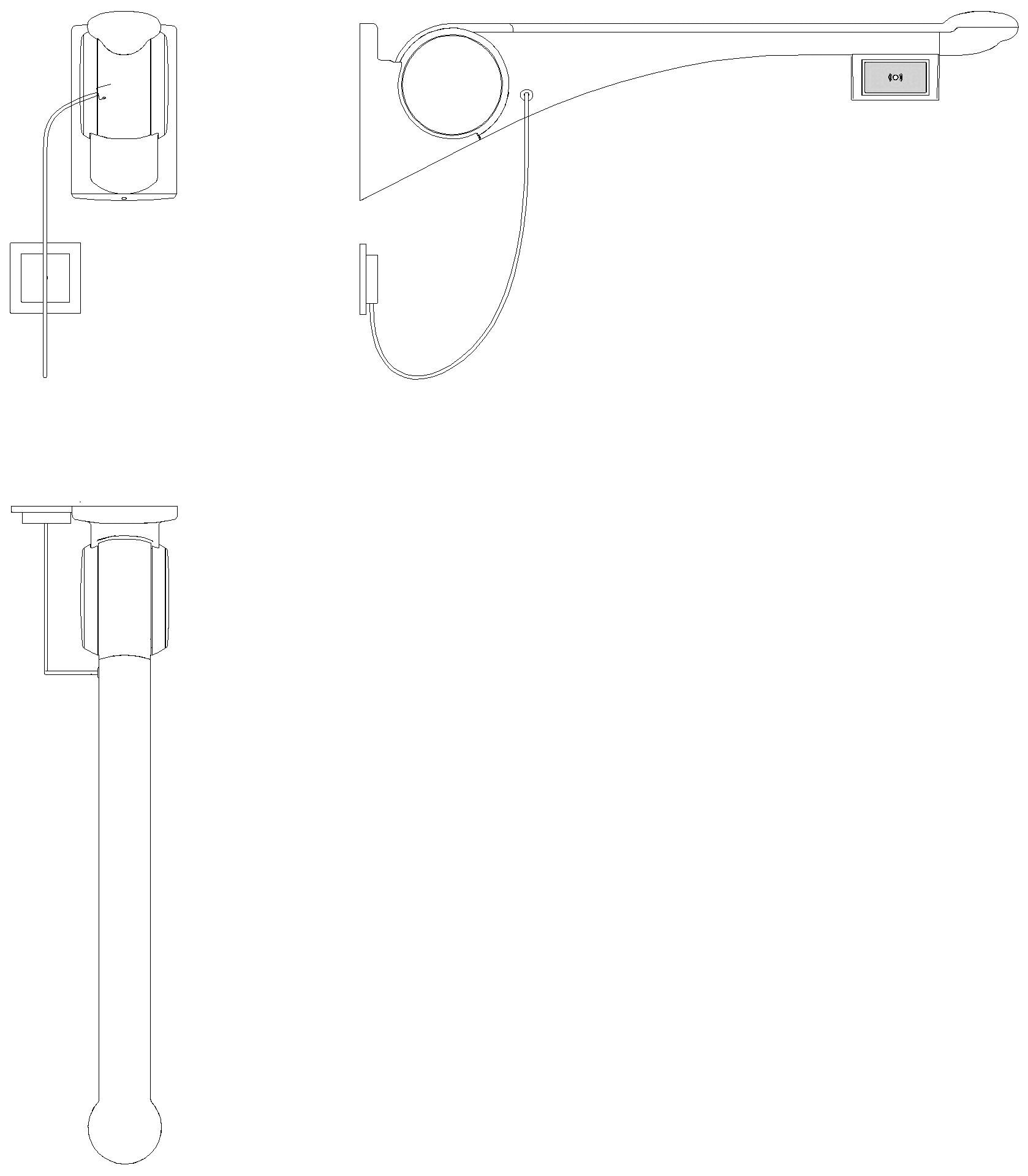 HEWI Stützklappgriff Premium,750 mm, li Funktaste(E-Ausf.) weiß hgl-wem