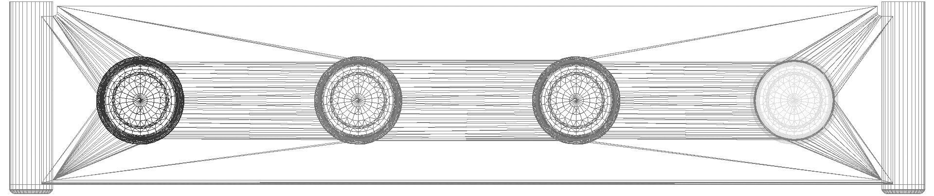 HEWI Zahnputzbecherleiste, 4 Plätze, mit Zahnputzbechern apfelgrün