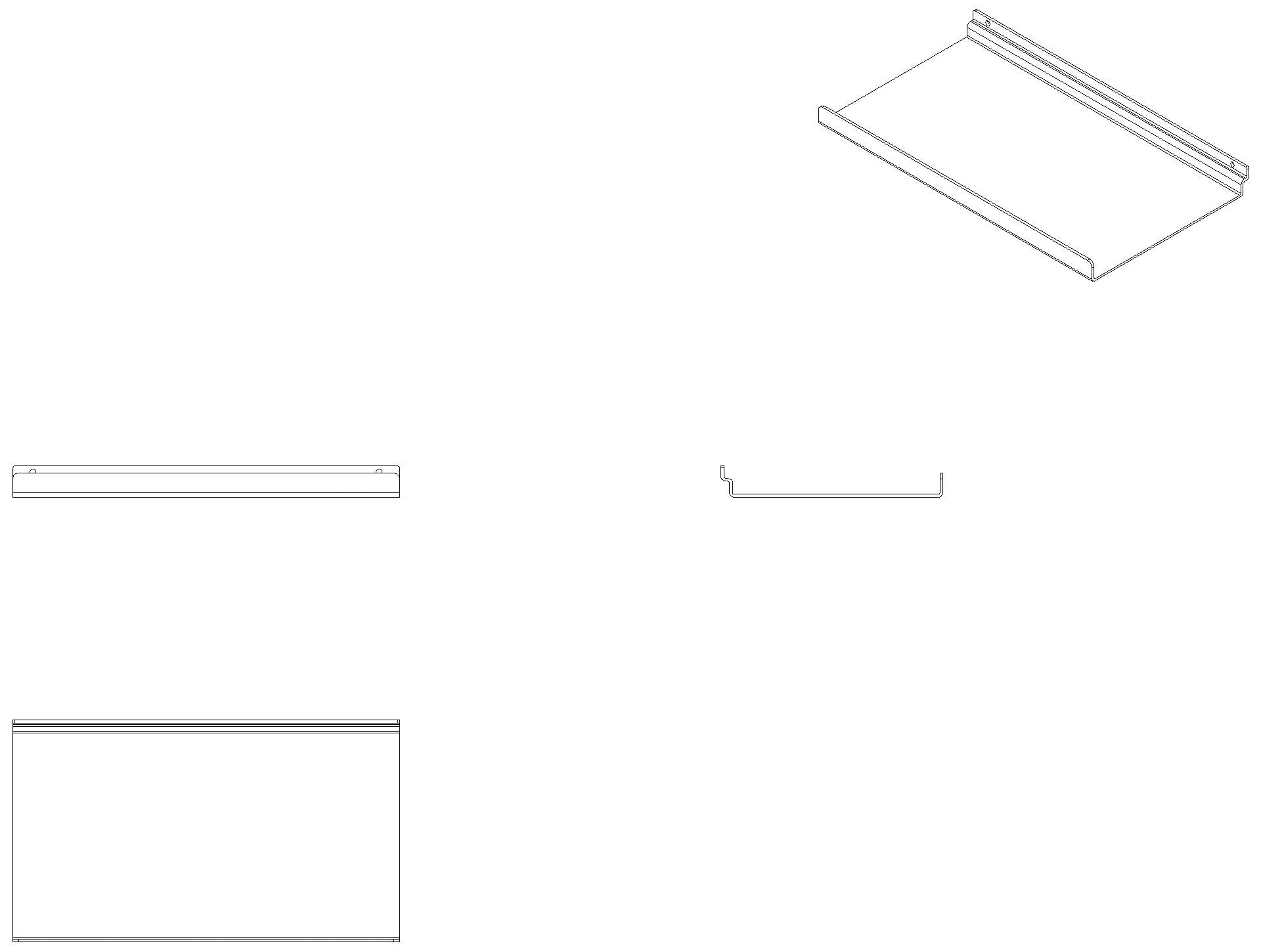HEWI Ablage, 190 mm, pulverbeschichtet schw tma