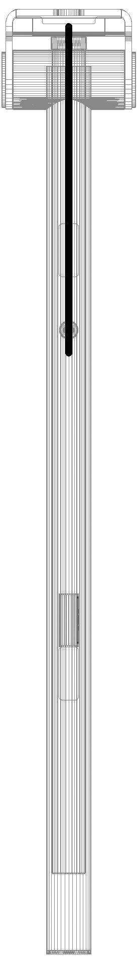 HEWI SK-Griff Duo (A), re, 700, WC-Spül/ FKT(E-Ausf.),plvb dgrau tma