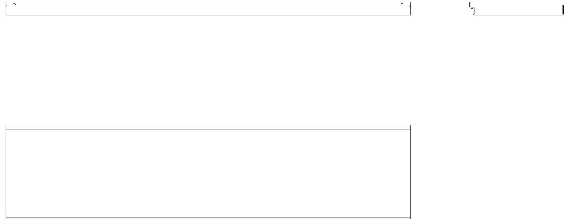 HEWI Ablage, 470mm, pulverbeschichtet schw tma