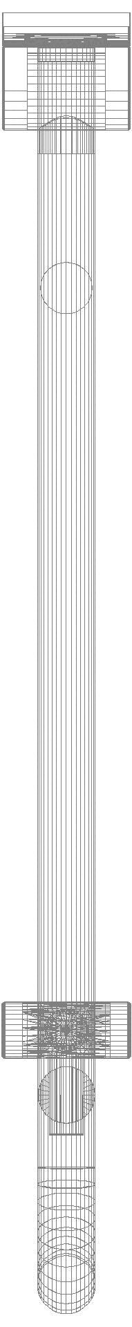 HEWI Stützklappgriff drehb. Ser 801, L:750mm, mit Bodenstütze aquablau