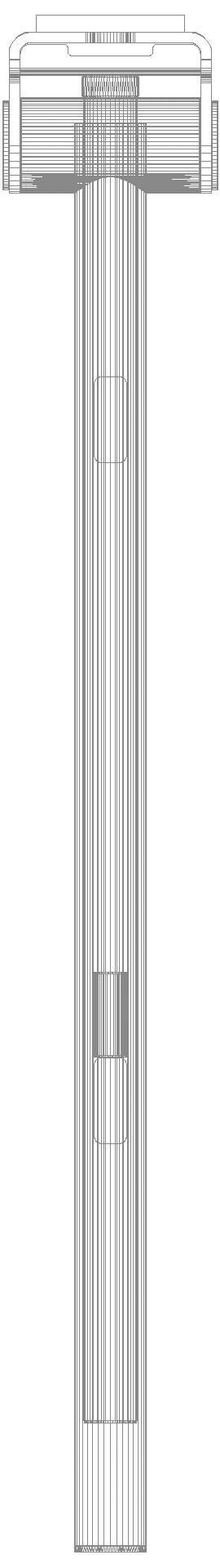 HEWI mob.SK-Griff Duo (A),re,700,WC-Spül (Funk),PVD schwarzchr glzd