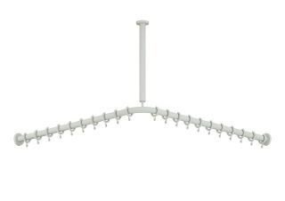 HEWI Vorhangstange mit Deckenabhängung der Serie 801