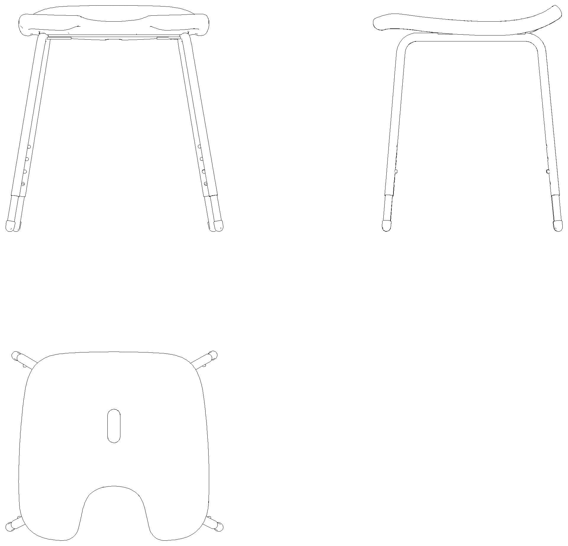 HEWI Duschhocker Basic Beine verchromt anthrazgr