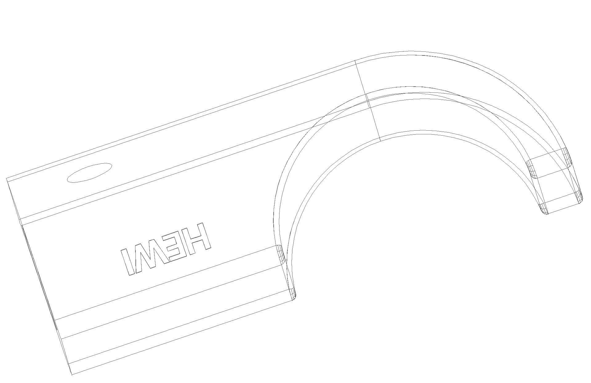 HEWI Haken Sys 800 K, Kst., Tiefe: 50mm anthrazgr