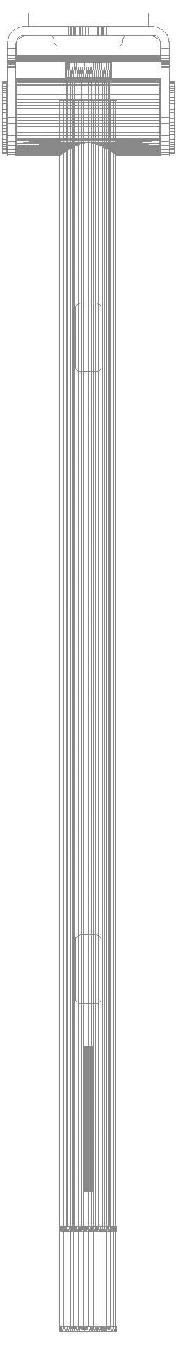 HEWI mob. SK-Griff Duo (A), PRH, L:750, pulverbeschichtet weiß tiefmatt