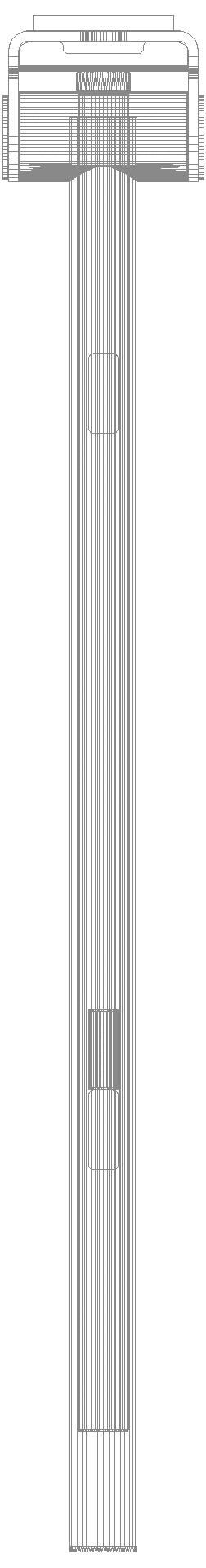 HEWI mob.SK-Griff Duo (A),re,750,WC-Spül (Funk),chrom