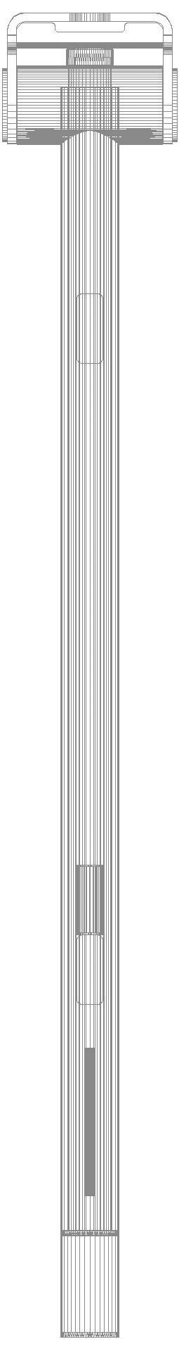 HEWI SK-Griff Duo (A), re, PRH, 750, WC-Spül(Funk), PVD nickel gebü.