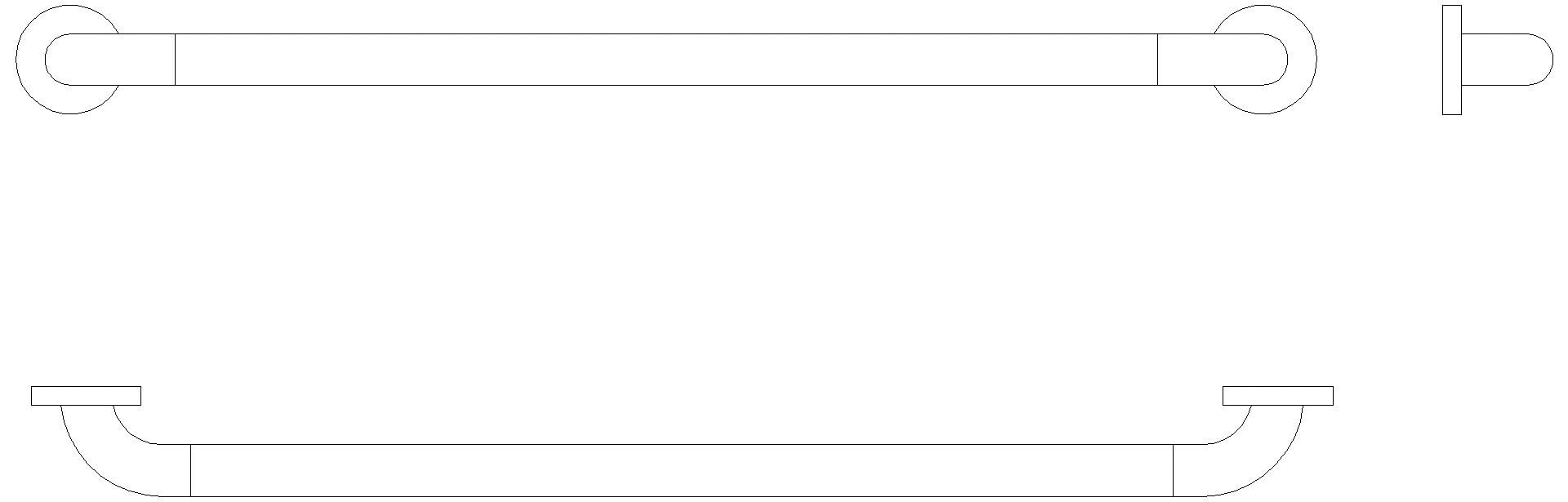 HEWI Heinrich Wilke - HEWI Haltegriff (USA) Serie 801 Achsmaß 30 inch sand