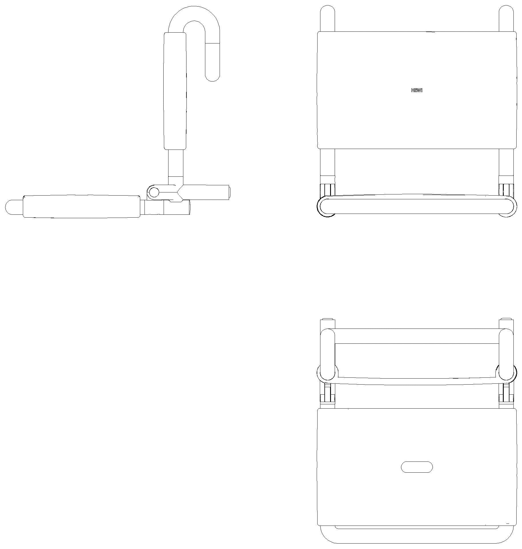 HEWI Einhängesitz, klappbar B=450mm,T=504mm,H=473mm rubinrot