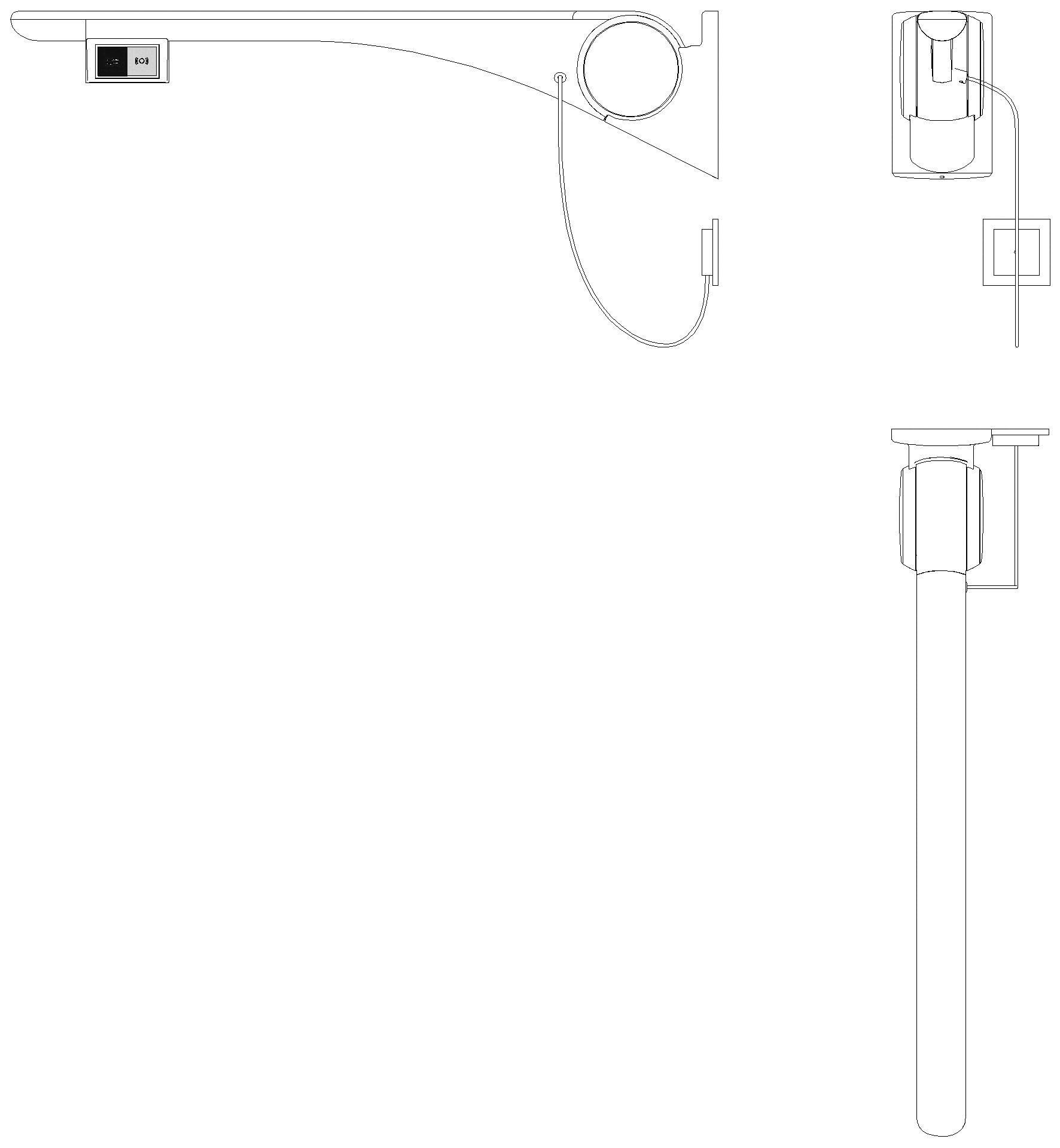 HEWI Stützklappgriff Basic,850 mm,rechts Spül/FT(E-Ausf.) weiß hgl-atm