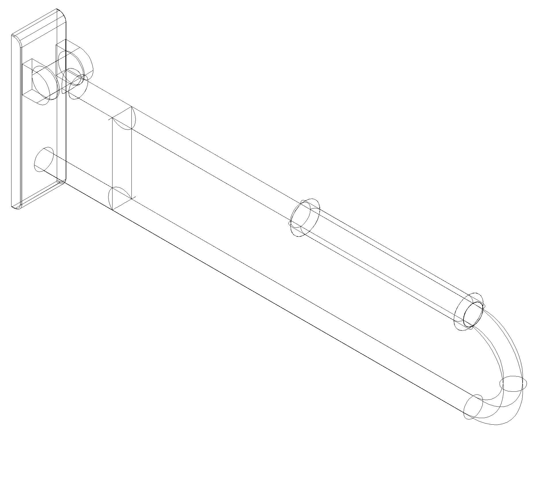 HEWI SK-Griff drehb. Ser 801, matt, L:850mm, mit Armpolster reinweiß
