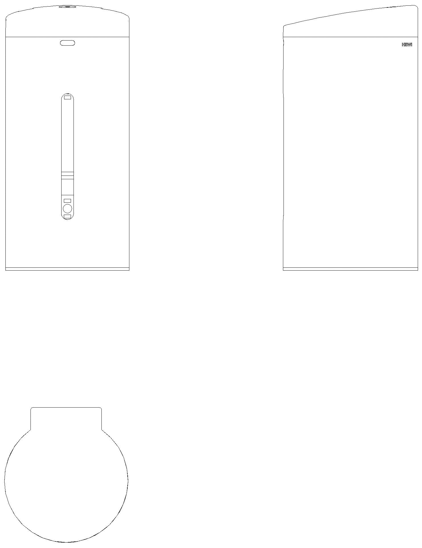 HEWI Elektronischer Desinfektionsmittel- und Seifenspender, 650 ml, Edst. matt