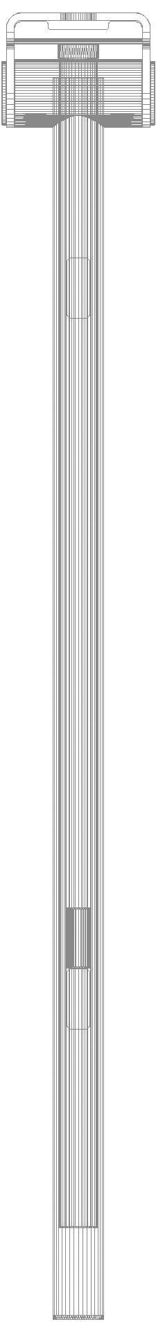 HEWI SK-Griff Duo (A), li, 850, WC-Spül (Funk), PVD nickel gebü.
