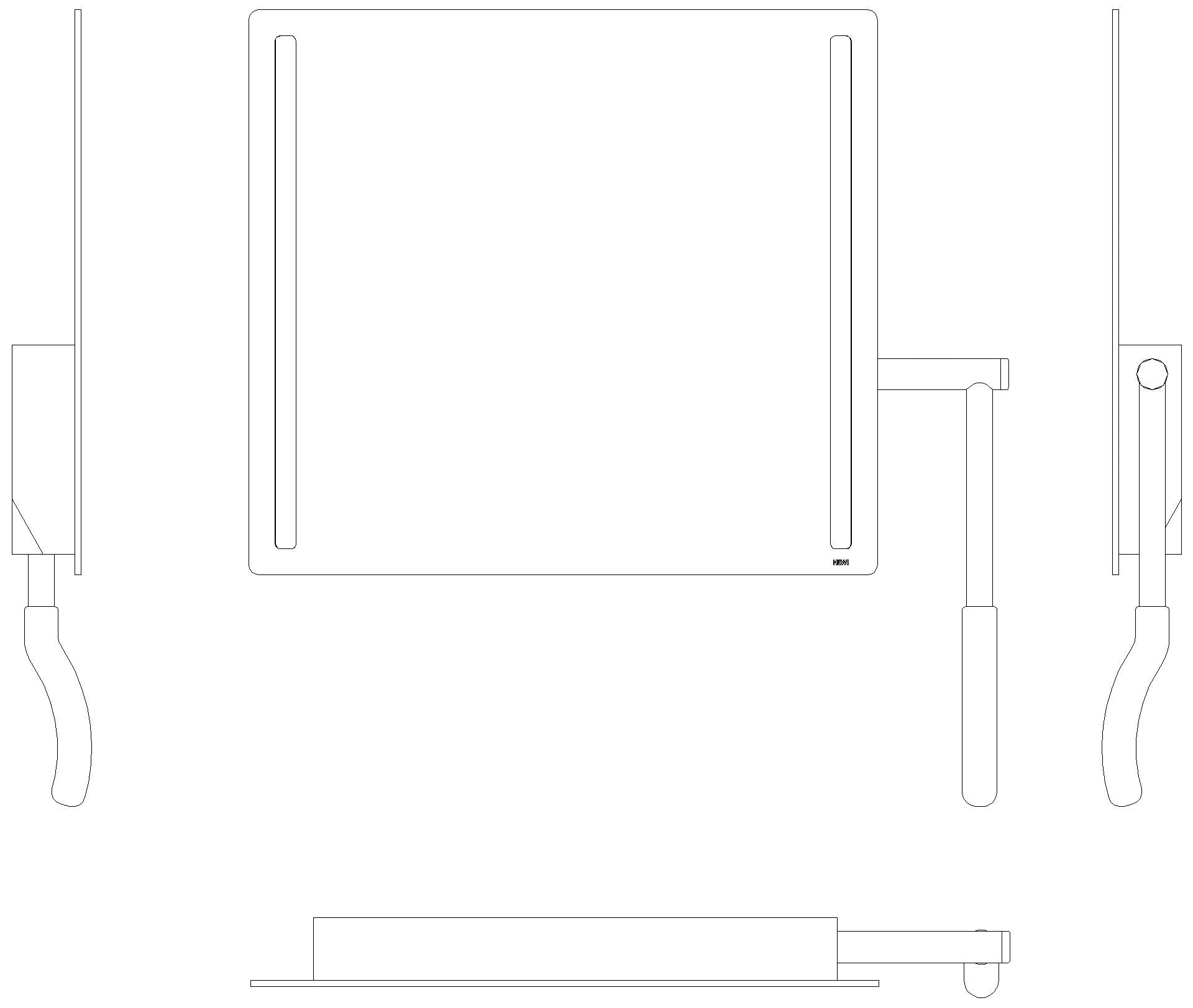 HEWI Kippspiegel Serie 802 LED basic, rechts maigrün